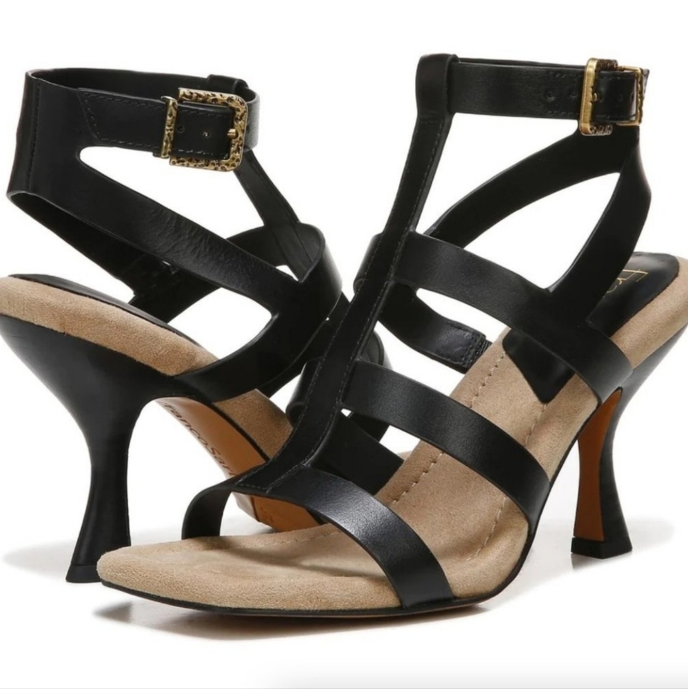 Franco Sarto Rine 2 Women's Leather Ankle Strap Sandals NWOB